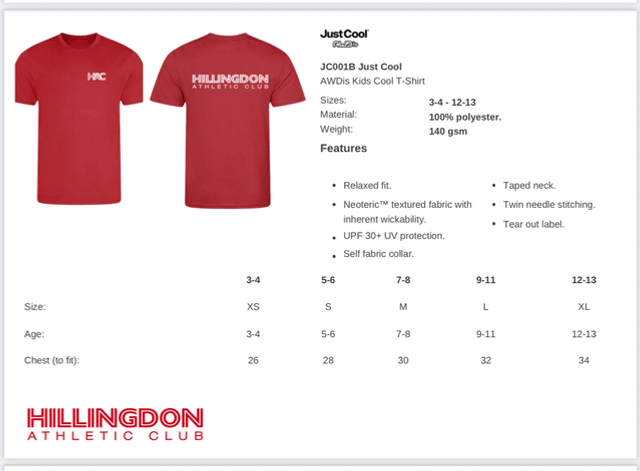 HAC Red Training T-shirt
